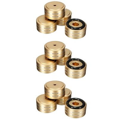 12Pcs 40X20mm Aluminum HIFI AMP Speaker Isolation Stand Turntable DAC Feet Pad (Gold)