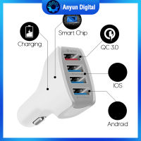 สมาร์ท Qc3.0ชาร์จอย่างรวดเร็ว4 USB ชาร์จไฟในรถ3.5a ชาร์จอย่างรวดเร็วสำหรับ Android Iphone