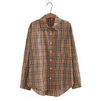 【มีไซส์ใหญ่】Plus Size Womens Long Sleeved Plaid Blouses Long Sleeved Vintage Female A-line OL Tops