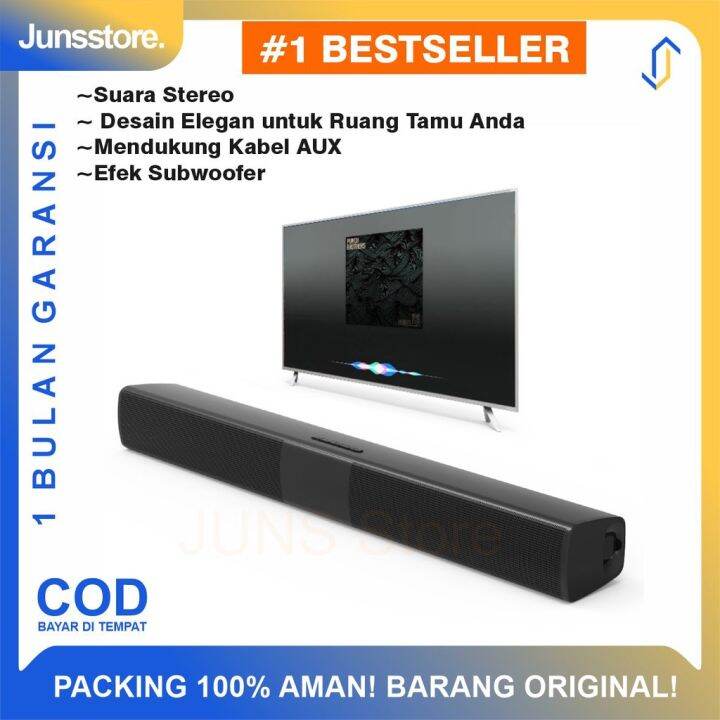 Soundbar Bluetooth Speaker Home Theater Stereo Bass Subwoofer 20W DOOLNNG BS-28B [COD] Dengan ...