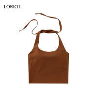 LORIOT บรายกทรงสำหรับผู้หญิงเสื้อกล้ามแซนโด้เสื้อกล้ามสายเดี่ยวลายดอกไม้เซ็กซี่คอเชือกลำลอง SA1405เกาหลี