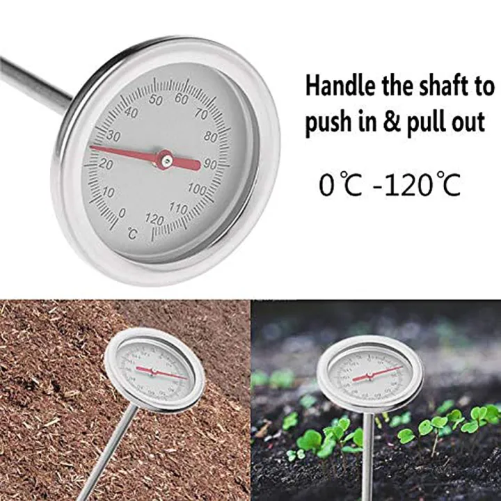 Garden Compost Temperature Monitor Probe Stainless Steel Soil ...