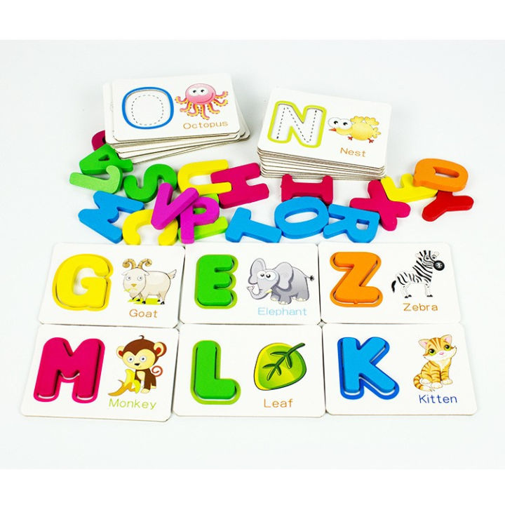 ของเล่นไม้เสริมพัฒนาการ-การ์ดคำศัพท์จับคู่-a-z-english-letter