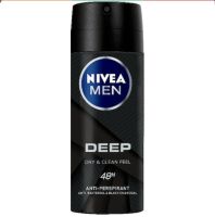 สเปรยร์นีเวียเมนดีพแบล็ก 50 มล. Nivea Men Deep Dry&amp;Clean Feel