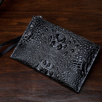 Crocodile Real Leather Envelope Bag Mens Clutch Bags Hand Bag OL Business Zipper Wallets Money Bags