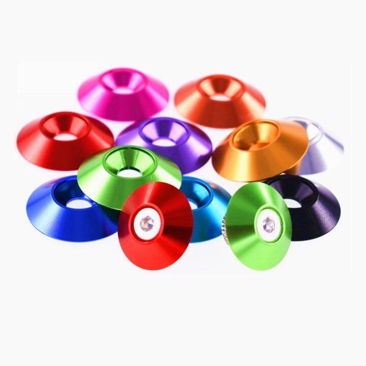 5pcs-m2-m2-5-m3-5-m4-aluminum-colourful-countersunk-umbrella-flat-head-screw-concave-conical-decorative-groove-washer-gasket