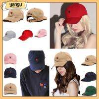 YANGU ผู้หญิง ปรับได้ กระบังหน้า หมวกพ่อ Unisex หมวกเบสบอลลายดอกกุหลาบ หมวก ปัก