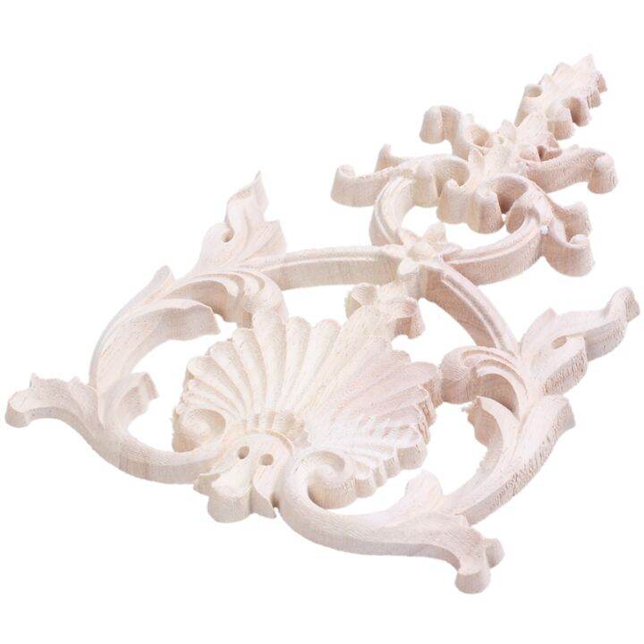 1x-rubber-wood-carved-applique-vintage-furniture-craft-decor