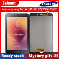 Salmatt หน้าจอจอแสดงผล IPS และ LCD สำหรับ Samsung Galaxy Tab A 8.0 (2017) อะไหล่ชิ้นส่วนจอสัมผัสแอลซีดีของเครื่องแปลงดิจิทัล T385 T380พร้อมเครื่องมือซ่อมฟรี