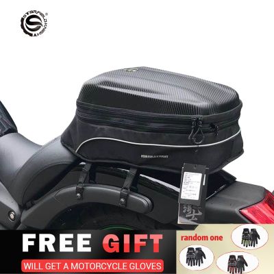 ✆▧✷ Motorcycle Bag Waterproof Mochila Moto Motorcycle Tank Bag Motorcycle Backpack Multi-functional Tail Bag Carbon