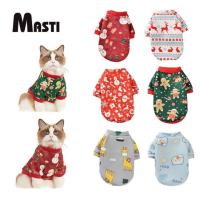 MASTI เสื้อผ้า พิมพ์ลายน่ารัก สำหรับสัตว์เลี้ย สุนัข แมว สไตล์คริสต์มาสLI0295