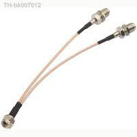 ™  F Male to 2X F Female Dual RF Combiner coaxial cable Y type splitter pigtail RG316