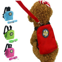 Dogs Leash Backpack Polyester Self Backpack And Lead Sets Go Out Portable Puppy Backpack Adjustable Dog Bag Accessories