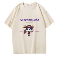 มีสินค้า Genshin Impact Scaramouche T เสื้อฮาราจูกุชายการ์ตูนกราฟิก Wanderer Tshirt Unisex Anime Aesthetic ขนาดใหญ่เสื้อ T