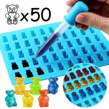 Silicone Gummy Mold Chocolate Jelly Mold With Dropper Candy Maker Ice Tray  Mould