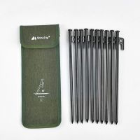 ▥☃ Outdoor Camping Multifunctional Ground Nails Storage Bag Portable Hammer Stake Wind Rope Peg Holder Bag Tent Accessory Organizer