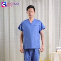 Free name Scrub Suit Set Baju Scrub Room Overalls For Men