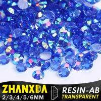 Transparent Resin Rhinestones Flatback Bulk Royal Blue For Tumblers Shiny Gemstones Ab Crystals Diy For Crafts Ss06/12/16/20/30