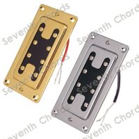 ชุด2ชิ้น H Type ฝาครอบทองเหลือง4 St Humbucker ตัวรับเสียงเบสพร้อมที่เก็บโลหะ-โครเมี่ยม &amp; ให้เลือก