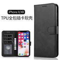 เหมาะสำหรับ Apple เคสโทรศัพท์11Pro เคสแบบพับปิดได้ป้องกันการตก Xsmax การ์ดแทรกเคสหนังป้องกัน