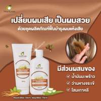 แชมพูสระผมน้ำมันมะพร้าว Coconut Shampoo สูตรฟื้นบำรุงผมแห้งเสีย 290 ML EX 07/25