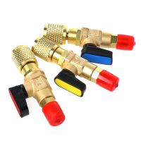 【YY】1pc R410A Refrigerant Valve AC Charging Hoses ss Straight Ball Valves for Refrigeration Manifold Gauges Mayitr E90