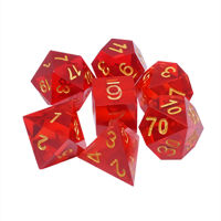 RPG เกมกระดานลูกเต๋าชุด7 D4 D6 D8 D10 D12 D20โปร่งใสสำหรับ Sharp เรซิ่น Di