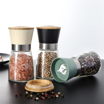 Portable Pulverizer Mill Glass Body Spice Mills Salt and Pepper Grinder Kitchen Accessories Cooking Tool