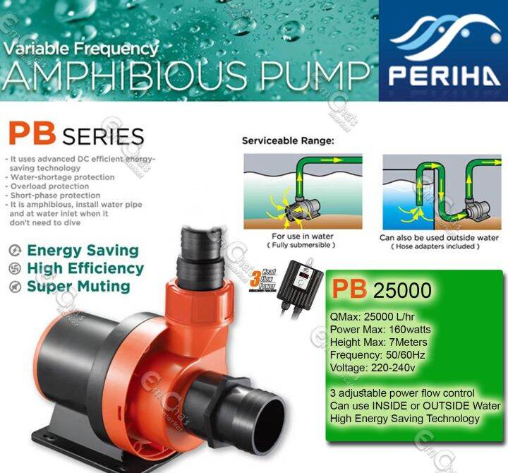 Periha PB25000 AMPHIBIOUS Water Pump Low Energy Consumption
