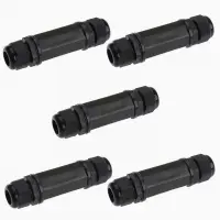 5PCS M22Z Shielded RJ45 Waterproof Cat5/5E/6 8P8C Connector IP67 Ethernet LAN Cable Connector Double Head Outdoor