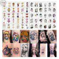 ANGEL 30ชิ้น/เซ็ต Kawaii Beauty Portrait Tatouage Temporaire สำหรับเด็กร่างกายขามือแขนผู้หญิงหญิงสาวลายเซเลอร์มูนสติ๊กเกอร์รอยสักชั่วคราวสติกเกอร์ศิลปะร่างกายรอยสักปลอม