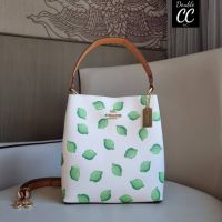 (แท้ ?%‼ from Factory) 1625 SMALL TOWN BUCKET BAG WITH LIME PRINT