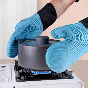 2pcs Thicken Baking Silicone Oven Mitts Microwave Oven Mini Mitts