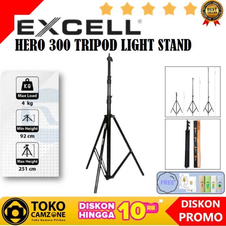 Excell Hero 300 Tripod Light Stand Lazada Indonesia