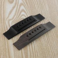 FLEOR 6 String Acoustic Guitar Bridge ไม้มะเกลือหรือไม้โรสวูดสำหรับชิ้นส่วนกีตาร์อะคูสติก