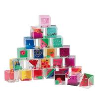 24 Pcs Gravity Balance Bead Set Decompression Puzzle Toy Mini Labyrinth Cube Game Gadgets Brain Teasers