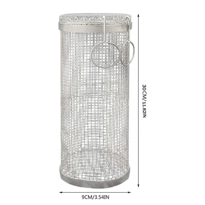 2pcs-bbq-mesh-grill-grate-meshes-racks-grid-silver-30cm-for-outdoor-picnic-party-amp-gathering-with-hook