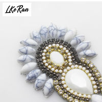 Fashion 2Pc 62x92mm Classic White Myitsone Acrylic Rhinestone Applique milky color for dress hair accessory DIY Shoes decoration