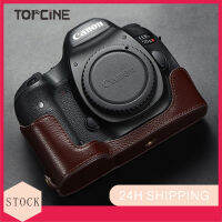 หนัง TOPCINE กระเป๋ากล้องเคสครึ่งหนึ่งเข้ากันได้กับ5D4 Canon,5DSR,5D3,6D2,90D,80D,70D,800D,850D,200D,200DII