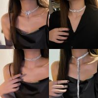 [COD] Korean Fashion Tassel Necklace Net Short Clavicle Chain Design Neck Jewelry