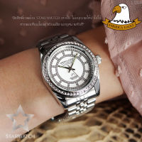 AMERICA EAGLE Watch นาฬิกาข้อมือผู้หญิง สายสแตนเลส รุ่น AE085G – SILVER/WHITE