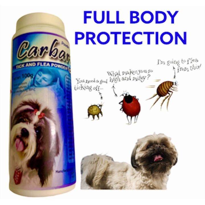 ANTI TICKS & FLEAS/SMELLY DOG CARBARYL POWDER(Powder Scent) 100g