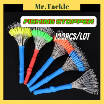 Cheap 300Pcs Silicone Float Space Bean Stopper Fishing Bobber Lot
