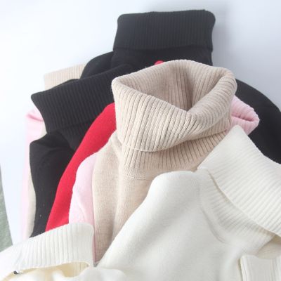 Baby Girls Winter Turtleneck Sweater Colthes Autumn Boys Children Clothing Pullover Knitted Solid Kids Sweaters