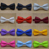 คลาสสิกเด็ก Bowtie ชาย Grils เด็ก Bow Tie แฟชั่น 25 สีทึบ Mint สีเขียวสีแดงสีดำสีขาวสีเขียวสัตว์เลี้ยง cravate-GGHJY STORE