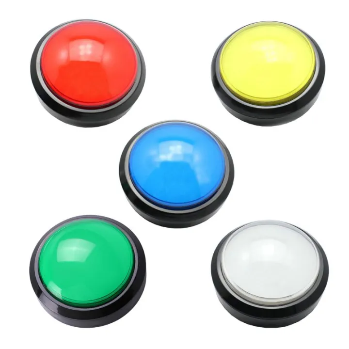 100mm Big Round Push Button LED Illuminated with Microswitch for DIY ...