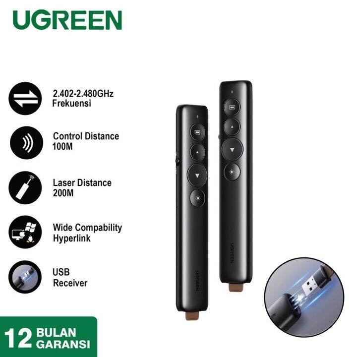 UGREEN ORIGINAL Wireless Laser Pointer Presenter USB PPT Power Point