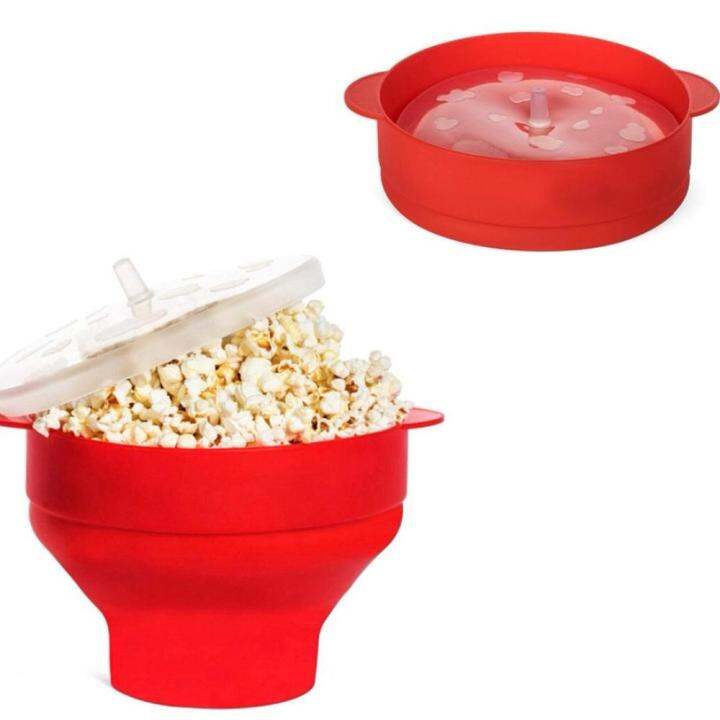 2020-new-popcorn-microwave-silicone-foldable-red-high-quality-kitchen-easy-tools-diy-popcorn-bucket-bowl-maker-with-lid