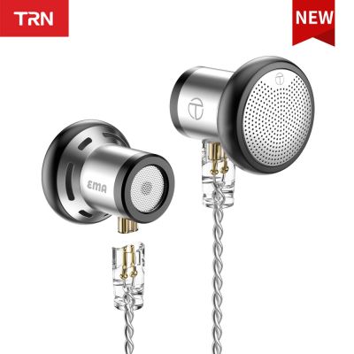 TRN EMA 14.2มม. อินเอียร์ไดรฟ์เวอร์ไดนามิกหูฟังทองเหลืองหูฟังแบบเปลี่ยนได้ปลั๊กหัวแบนโลหะ