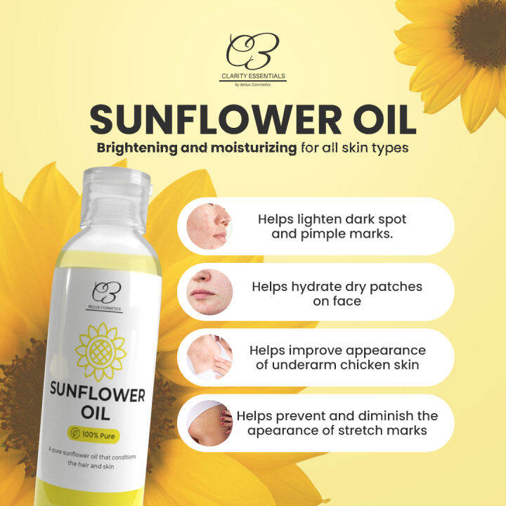 Sunflower Oil FOR SKIN AND HAIR Clarity Essentials Lazada PH